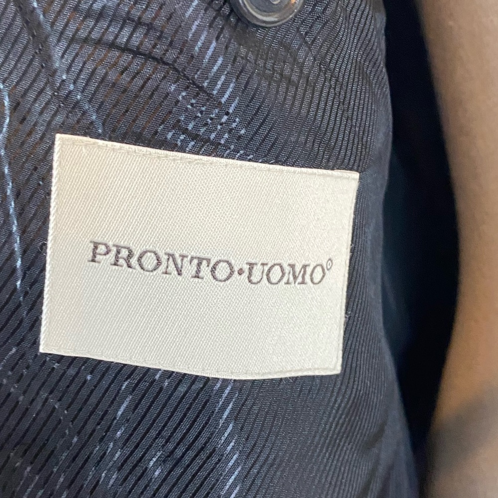 Pronto-Uomo Mens Luxury Black Velveteen Blazer Like New - Picture 6 of 12